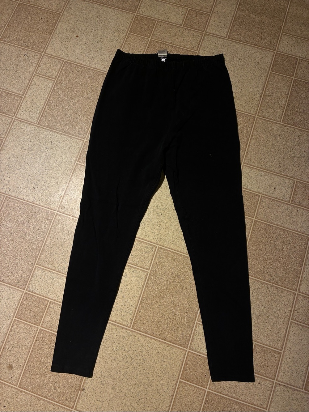 Eddie Bauer Black Elastic Waist Leggings black size large
